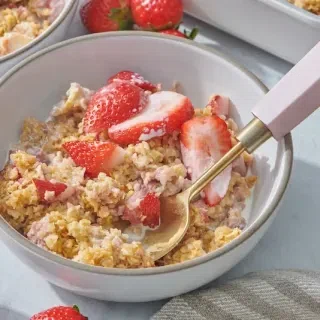 Strawberries and Cream Baked Oatmeal