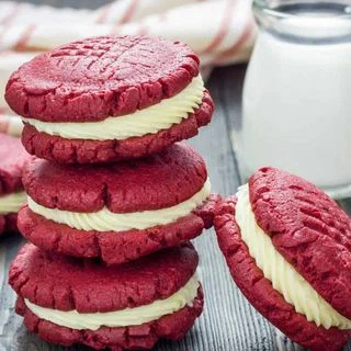Red Velvet Sandwich Cookies