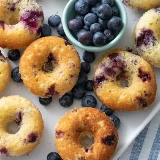 Baked Blueberry Doughnuts