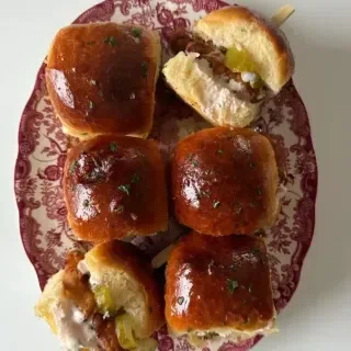 Hot Honey Chicken Sliders with Homemade Hawaiian Rolls