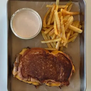 Texas Toast Smash Burger with Caramelized Onions