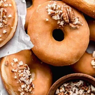 Maple Glazed Brioche Donuts