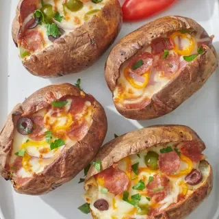 Pizza Stuffed Potatoes