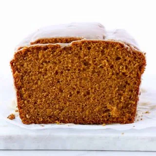 Moist Pumpkin Bread with Vanilla Glaze