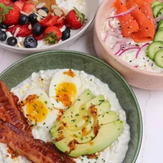 High Protein Cottage Cheese Breakfast Bowls (5 Ways)