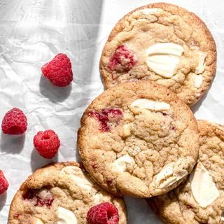 Raspberry White Chocolate Cookies