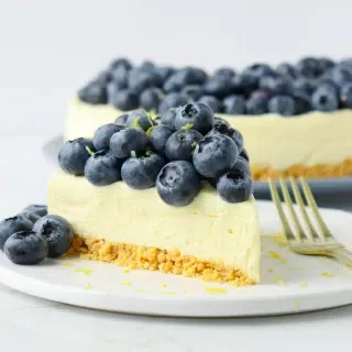 No-Bake Blueberry Lemon Cheesecake
