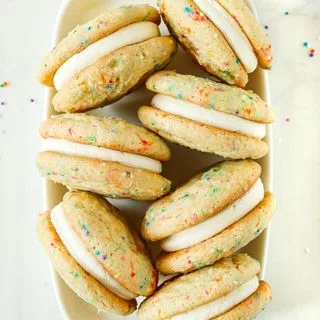 Birthday Cake Sandwich Cookies