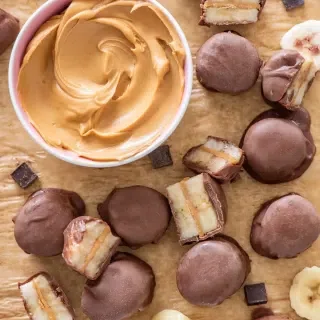 Frozen Chocolate Peanut Butter Banana Bites