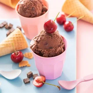 Dairy Free Chocolate Cherry Ice Cream