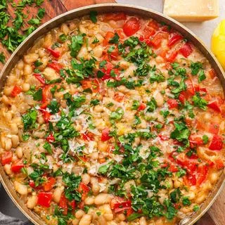 Sautéed White Beans with Parmesan and Lemon