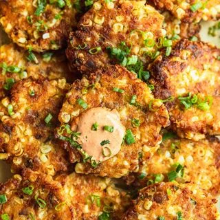 Bacon and Corn Fritters with Chipotle Aioli