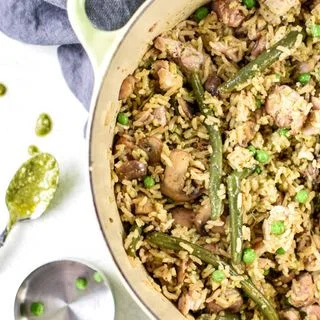 One-Pot Pesto Chicken and Rice