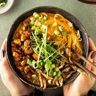 Peanut Butter Ramen With Crispy Tofu