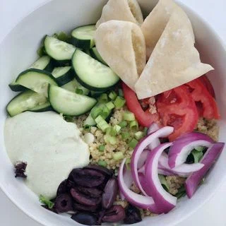Mediterranean Quinoa Bowls with Cashew Tzatziki Sauce