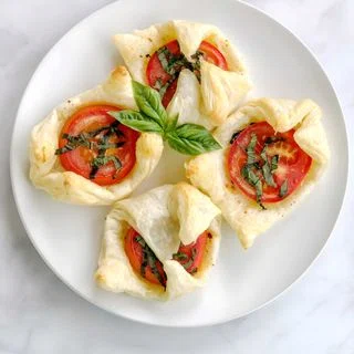 Individual Tomato Basil Tarts (Dairy-Free, Egg-Free, Vegan)