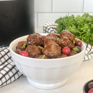 Cranberry BBQ Crockpot Meatballs