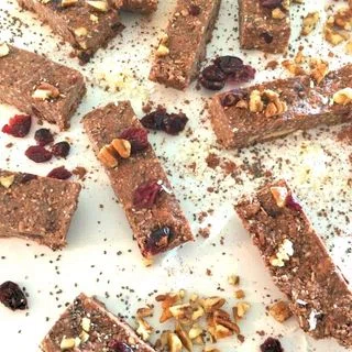 Chocolate Cranberry Pecan Energy Bars
