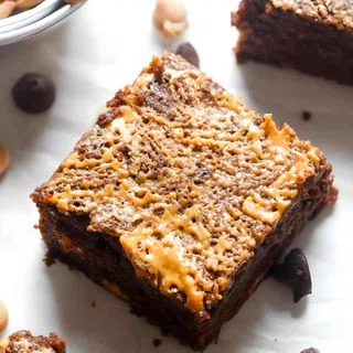 Peanut Butter Swirl Brownies
