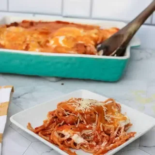 Cheesy Baked Spaghetti