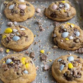 Bakery-Style Brown Butter Cadbury Mini Egg Cookies