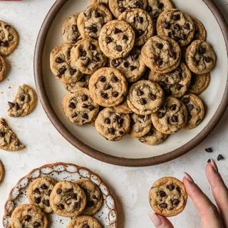Chewy Mini Chocolate Chip Cookies