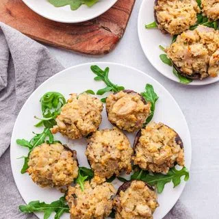 White Bean Stuffed Mushrooms Recipe