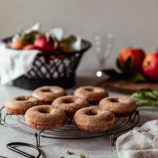 Baked Apple Cider Donuts With Cardamom Sugar