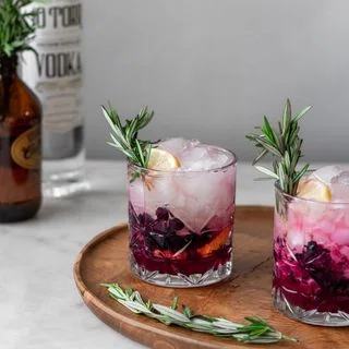 Blueberry Lemon Vodka Spritz
