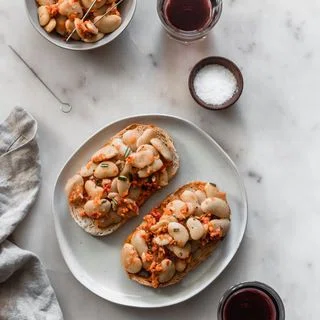 Marinated White Beans With Toast