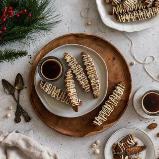 Gingerbread Biscotti With White Chocolate & Lemon