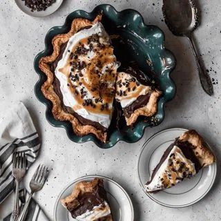 Chocolate Cream Pie + Bourbon Butterscotch