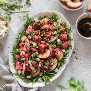 Watermelon Salad With Feta & Nectarines