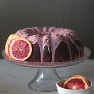 Black Sesame + Blood Orange Pound Cake