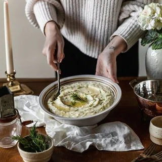 Cheddar Mashed Potatoes With Rosemary