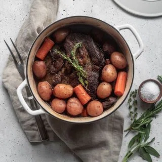 Pot Roast With Red Wine & Shallots (One-Pot)