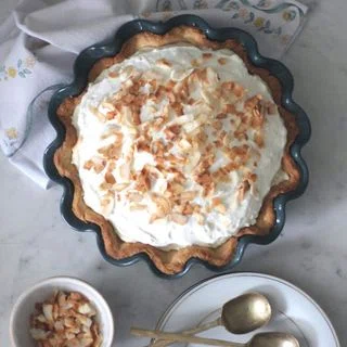 Coconut Cream Pie With Macadamia Nut Caramel