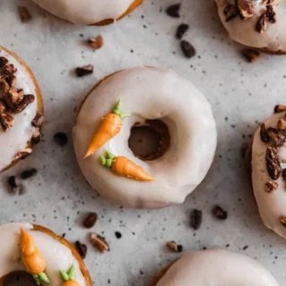 Cardamom Carrot Cake Donuts