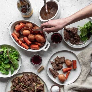 Pot Roast With Red Wine & Shallots (One-Pot)