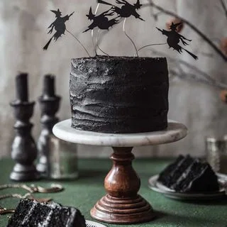 Halloween Black Velvet Cake
