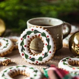 Pecan Sugar Cookies With Maple Icing