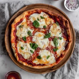 Pizza With Soppressata, Basil, & Hot Honey