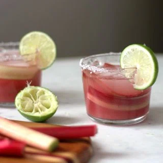 Watermelon-Rhubarb Margaritas