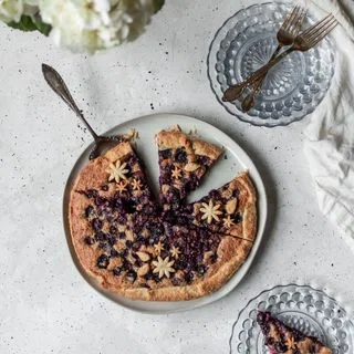Blueberry Galette With Hazelnut Frangipane