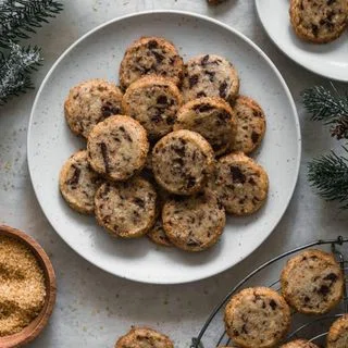 Cardamom Chocolate Chunk Shortbread Cookies