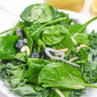 Kale and Spinach Salad with Citrus Vinaigrette