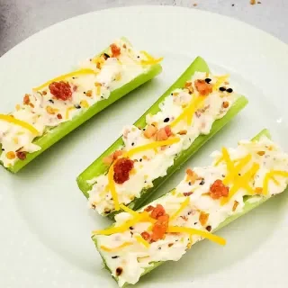 Bacon and Cream Cheese Stuffed Celery