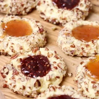 Classic Thumbprint Cookies with Jam and Pecans