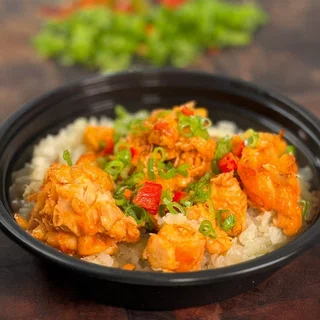 High Protein Low Cal Sriracha Honey Glazed Salmon Bowls