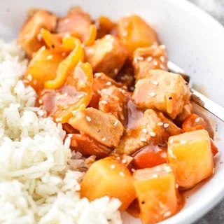 Instant Pot Sweet Ginger BBQ Chicken Meal Prep